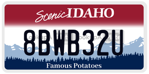 8BWB32U  license plate in ID