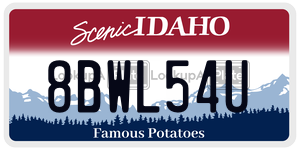8BWL54U  license plate in ID