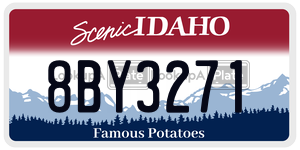 8BY3271  license plate in ID