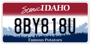 8BY818U  license plate in ID