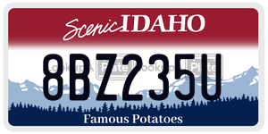 8BZ235U  license plate in ID