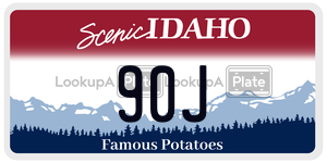 90J  license plate in ID