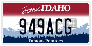 949ACG  license plate in ID