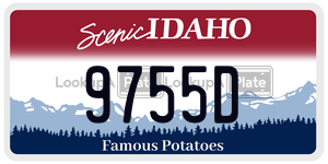 9755D  license plate in ID