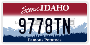 9778TN  license plate in ID