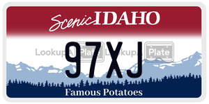 97XJ  license plate in ID