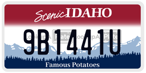 9B1441U  license plate in ID