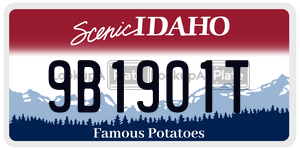 9B1901T  license plate in ID
