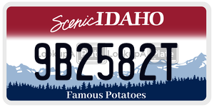 9B2582T  license plate in ID