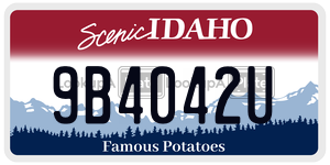 9B4042U  license plate in ID