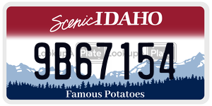 9B67154  license plate in ID