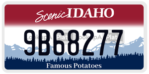 9B68277  license plate in ID