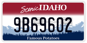 9B69602  license plate in ID