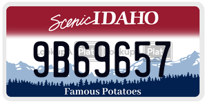 9B69657  license plate in ID