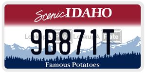 9B871T  license plate in ID