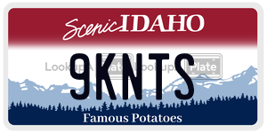 9KNTS  license plate in ID