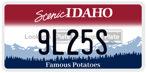 9L25S  license plate in ID