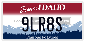 9LR8S  license plate in ID