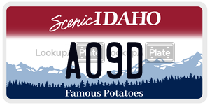 A09D  license plate in ID