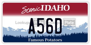 A56D  license plate in ID