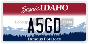 A5GD  license plate in ID