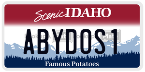 ABYD0S1  license plate in ID
