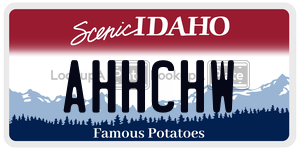AHHCHW  license plate in ID