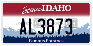 AL3873  license plate in ID