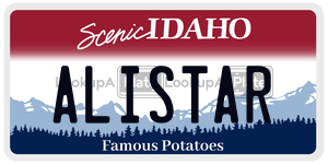 ALISTAR  license plate in ID