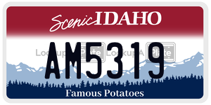 AM5319  license plate in ID