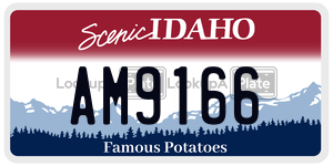 AM9166  license plate in ID