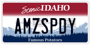 AMZSPDY  license plate in ID