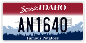 AN1640  license plate in ID