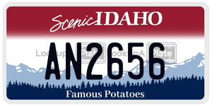 AN2656  license plate in ID