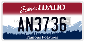 AN3736  license plate in ID