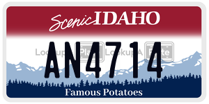 AN4714  license plate in ID