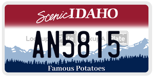 AN5815  license plate in ID