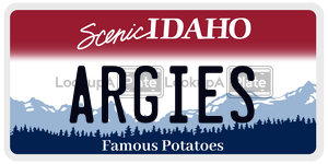 ARGIES  license plate in ID