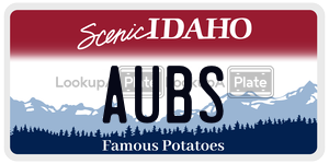AUBS  license plate in ID