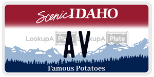 AV  license plate in ID