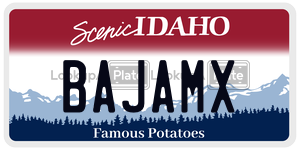 BAJAMX  license plate in ID