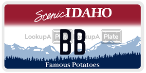 BB  license plate in ID