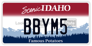 BBYM5  license plate in ID