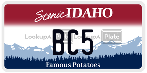 BC5  license plate in ID