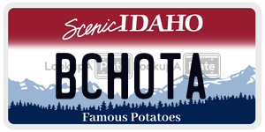 BCH0TA  license plate in ID