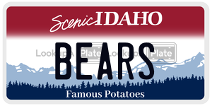 BEARS  license plate in ID
