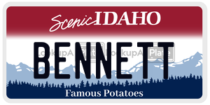 BENNETT  license plate in ID