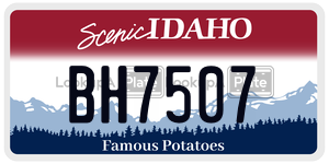 BH7507  license plate in ID