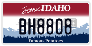 BH8808  license plate in ID