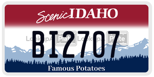 BI2707  license plate in ID